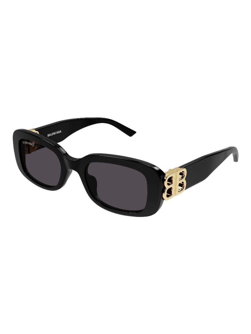 New Balenciaga Women's Sunglasses Black Square Grey Lens Acetate Frame BB0310SK